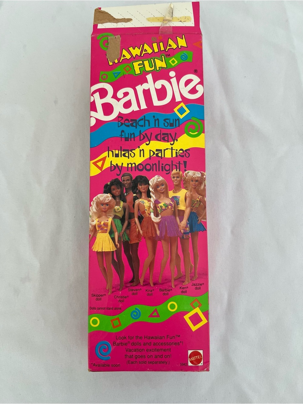 Vintage 1990 Skipper Barbie Hawaiian Fun Blonde Doll in Tropical Swimsuit - Picture 7 of 8
